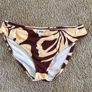 JAG Brown & Cream Floral Bikini Bottoms